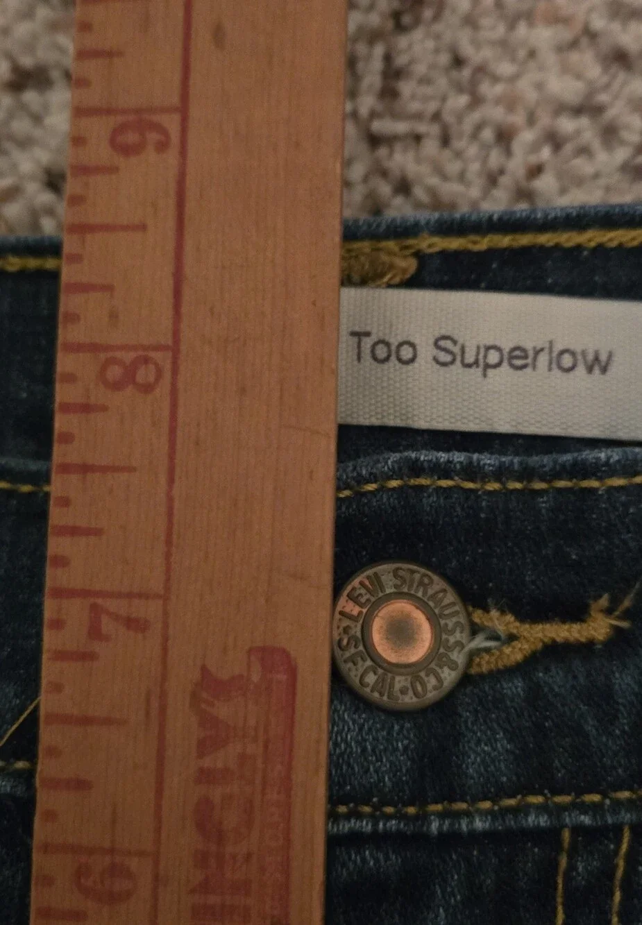 Levis 524 Too Superlow Jeans Womens Sz 9 Straight - Picture 4 of 8